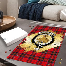 Scottish MacGillivray Modern Clan Tartan Puzzle - Gold Style Scottish Plaid Tartan Plaid