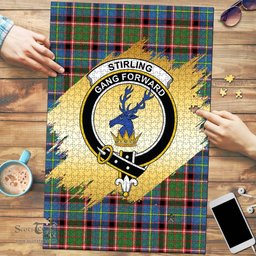 Scottish Stirling Bannockburn Clan Tartan Puzzle - Gold Style Scottish Plaid Tartan Plaid