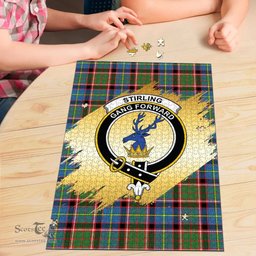 Scottish Stirling Bannockburn Clan Tartan Puzzle - Gold Style Scottish Plaid Tartan Plaid