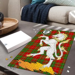 Scottish Burnett Ancient Clan Tartan Puzzle - Unicorn Style Scottish Plaid Tartan Plaid
