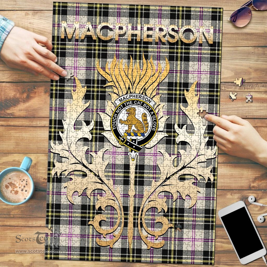 Scottish MacPherson Dress Ancient Clan Tartan Puzzle - Thistle Scotland Style Scottish Plaid Tartan Plaid