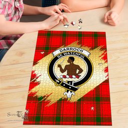 Scottish Darroch Clan Tartan Puzzle - Gold Style Scottish Plaid Tartan Plaid