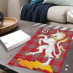 Scottish Moubray Clan Tartan Puzzle - Unicorn Style Scottish Plaid Tartan Plaid