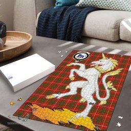 Scottish Bruce Modern Clan Tartan Puzzle - Unicorn Style Scottish Plaid Tartan Plaid