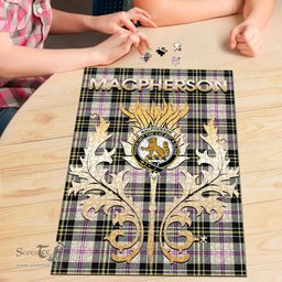 Scottish MacPherson Dress Ancient Clan Tartan Puzzle - Thistle Scotland Style Scottish Plaid Tartan Plaid