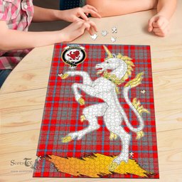 Scottish Moubray Clan Tartan Puzzle - Unicorn Style Scottish Plaid Tartan Plaid