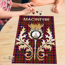 Scottish MacIntyre Modern Clan Tartan Puzzle - Thistle Scotland Style Scottish Plaid Tartan Plaid