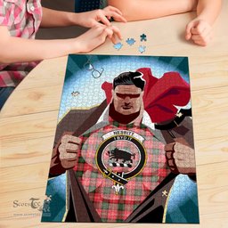 Scottish Nesbitt Modern Clan Tartan Puzzle - Supper Hero Style Scottish Plaid Tartan Plaid