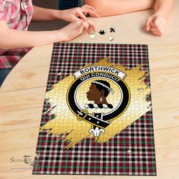 Scottish Borthwick Dress Ancient Clan Tartan Puzzle - Gold Style Scottish Plaid Tartan Plaid
