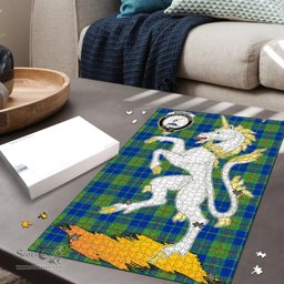 Scottish Barclay Hunting Ancient Clan Tartan Puzzle - Unicorn Style Scottish Plaid Tartan Plaid
