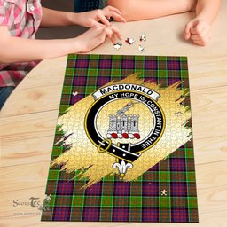 Scottish MacDonald of Clanranald Clan Tartan Puzzle - Gold Style Scottish Plaid Tartan Plaid