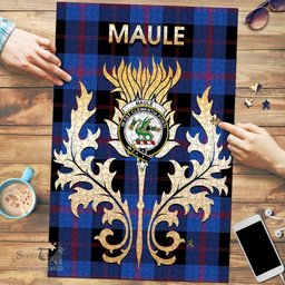 Scottish Maule Clan Tartan Puzzle - Thistle Scotland Style Scottish Plaid Tartan Plaid