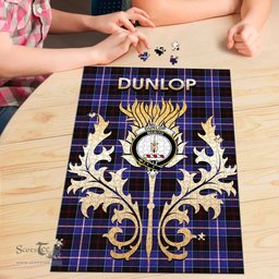 Scottish Dunlop Modern Clan Tartan Puzzle - Thistle Scotland Style Scottish Plaid Tartan Plaid