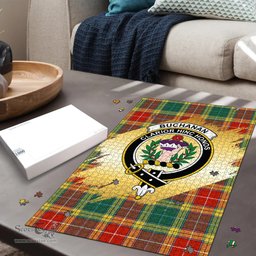 Scottish Buchanan Old Sett Clan Tartan Puzzle - Gold Style Scottish Plaid Tartan Plaid