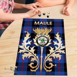 Scottish Maule Clan Tartan Puzzle - Thistle Scotland Style Scottish Plaid Tartan Plaid