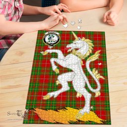 Scottish Burnett Ancient Clan Tartan Puzzle - Unicorn Style Scottish Plaid Tartan Plaid