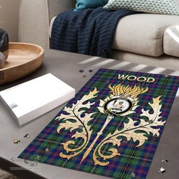 Scottish Wood Modern Clan Tartan Puzzle - Thistle Scotland Style Scottish Plaid Tartan Plaid