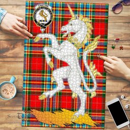 Scottish Chattan Clan Tartan Puzzle - Unicorn Style Scottish Plaid Tartan Plaid