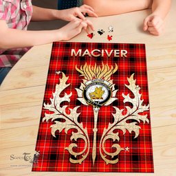 Scottish MacIver Modern Clan Tartan Puzzle - Thistle Scotland Style Scottish Plaid Tartan Plaid