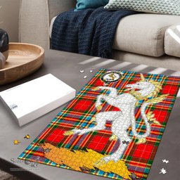 Scottish Chattan Clan Tartan Puzzle - Unicorn Style Scottish Plaid Tartan Plaid