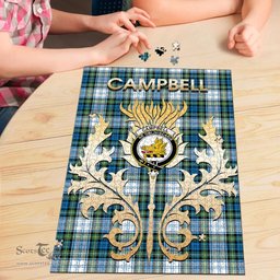 Scottish Campbell Dress Ancient Clan Tartan Puzzle - Thistle Scotland Style Scottish Plaid Tartan Plaid