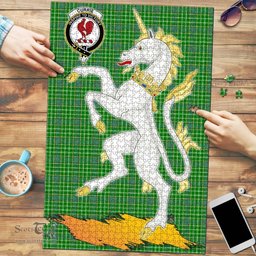 Scottish Currie Clan Tartan Puzzle - Unicorn Style Scottish Plaid Tartan Plaid