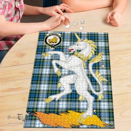 Scottish Campbell Dress Ancient Clan Tartan Puzzle - Unicorn Style Scottish Plaid Tartan Plaid