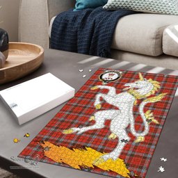 Scottish Robertson Weathered Clan Tartan Puzzle - Unicorn Style Scottish Plaid Tartan Plaid