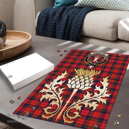 Scottish Robertson Modern Clan Tartan Puzzle - Thistle Gold Style Scottish Plaid Tartan Plaid