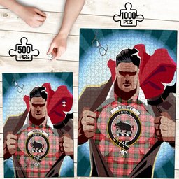Scottish Nesbitt Modern Clan Tartan Puzzle - Supper Hero Style Scottish Plaid Tartan Plaid