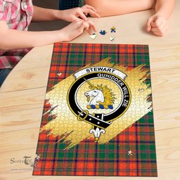 Scottish Stewart of Appin Ancient Clan Tartan Puzzle - Gold Style Scottish Plaid Tartan Plaid