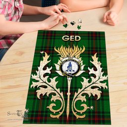 Scottish Ged Clan Tartan Puzzle - Thistle Scotland Style Scottish Plaid Tartan Plaid