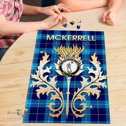 Scottish McKerrell Clan Tartan Puzzle - Thistle Scotland Style Scottish Plaid Tartan Plaid