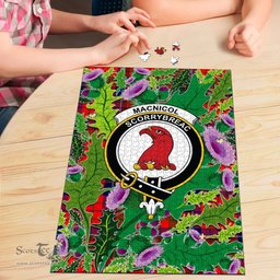 Scottish MacNicol of Scorrybreac Clan Tartan Puzzle - Thistle Pattern Style Scottish Plaid Tartan Plaid