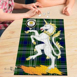 Scottish Purves Clan Tartan Puzzle - Unicorn Style Scottish Plaid Tartan Plaid