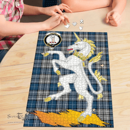 Scottish Napier Modern Clan Tartan Puzzle - Unicorn Style Scottish Plaid Tartan Plaid