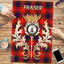 Scottish Fraser Modern Clan Tartan Puzzle - Thistle Scotland Style Scottish Plaid Tartan Plaid