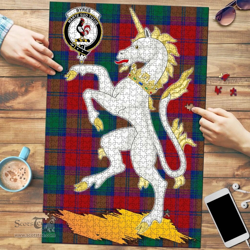 Scottish Byres Clan Tartan Puzzle - Unicorn Style Scottish Plaid Tartan Plaid