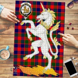 Scottish Gow of McGouan Clan Tartan Puzzle - Unicorn Style Scottish Plaid Tartan Plaid