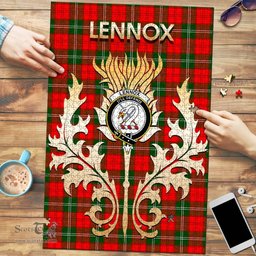 Scottish Lennox Modern Clan Tartan Puzzle - Thistle Scotland Style Scottish Plaid Tartan Plaid