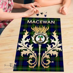 Scottish MacEwan Clan Tartan Puzzle - Thistle Scotland Style Scottish Plaid Tartan Plaid