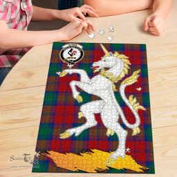 Scottish Byres Clan Tartan Puzzle - Unicorn Style Scottish Plaid Tartan Plaid