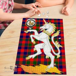 Scottish Gow of McGouan Clan Tartan Puzzle - Unicorn Style Scottish Plaid Tartan Plaid