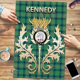 Scottish Kennedy Ancient Clan Tartan Puzzle - Thistle Scotland Style Scottish Plaid Tartan Plaid