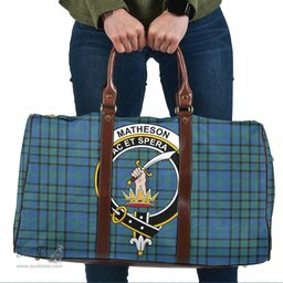 Scottish Matheson Hunting Ancient Clan Tartan Travel Bag - Crest Classic Scottish Plaid Tartan Plaid
