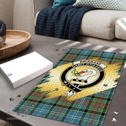 Scottish Brisbane modern Clan Tartan Puzzle - Gold Style Scottish Plaid Tartan Plaid