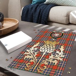 Scottish MacFarlane Ancient Clan Tartan Puzzle - Thistle Gold Style Scottish Plaid Tartan Plaid