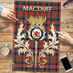 Scottish MacDuff Ancient Clan Tartan Puzzle - Thistle Scotland Style Scottish Plaid Tartan Plaid