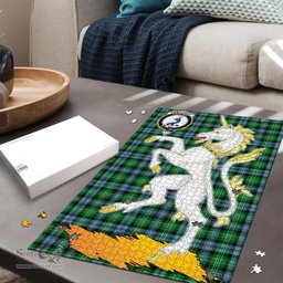 Scottish Arbuthnot Ancient Clan Tartan Puzzle - Unicorn Style Scottish Plaid Tartan Plaid