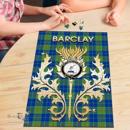 Scottish Barclay Hunting Ancient Clan Tartan Puzzle - Thistle Scotland Style Scottish Plaid Tartan Plaid